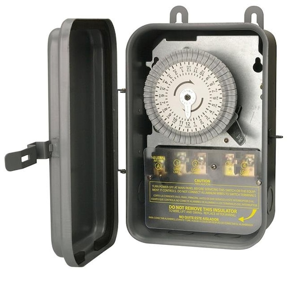 Southwire Woods 59104RWD 40A Outdoor Weatherproof Timer with Metal Box; Black 59104RWD - main